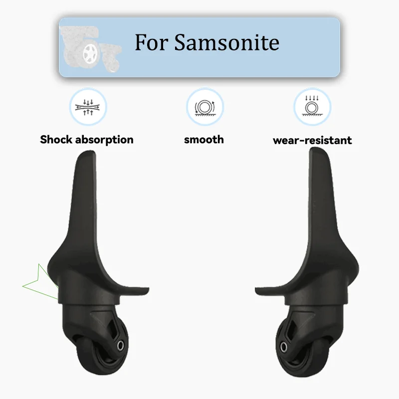 

For Samsonite Luggage Replacement Wheel Set Ultra-quiet Design Anti-slip Wear-resistant Rubber Easy Installation Tool Kit