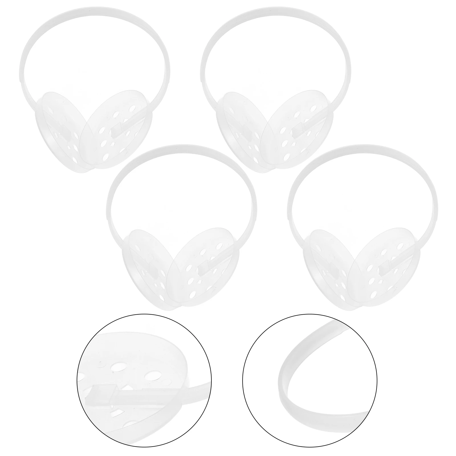 

4Pcs Plastic Earmuff Holder Frame Inner Support Stable Design Comfortable Fit Replaceable Components for Earmuff Making Supplies