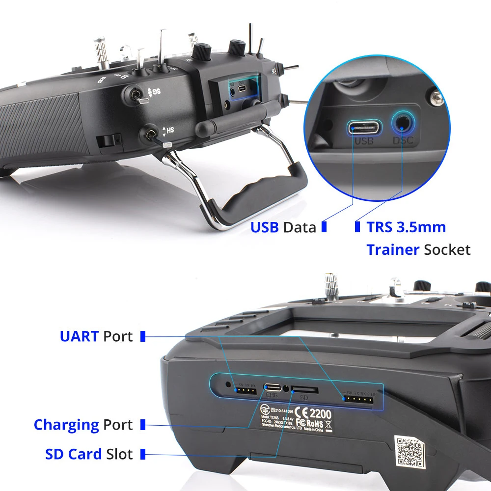 RadioMaster TX16S MKII V4.0 With AG01 CNC Hall Gimbals 16CH 2.4G Transmitter Remote Control