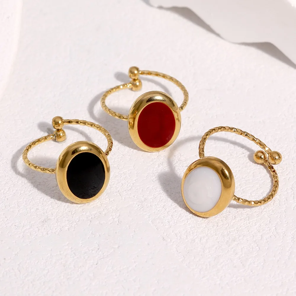 aneis-abertos-ajustaveis-de-aco-inoxidavel-dourado-com-efeito-de-gota-oval-e-cores-contrastantes-estilo-retro-joias-femininas-que-nao-desbotam