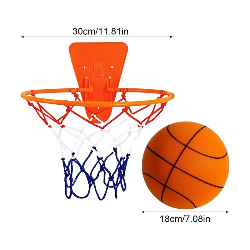 Тихий баскетбольный бесшумный мяч Баскетбольный мяч с обручем Мягкое оборудование для отскока Бесшумный спортивный мяч для дома Тренажерный зал Квартира Дети Взрослые