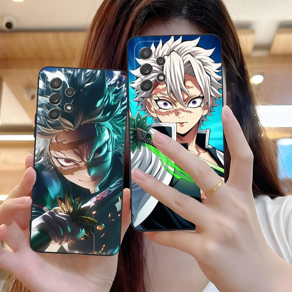 

Чехол для телефона Demon Slayer Sanemi для Samsung Galaxy M55 54 42 35 34 33 32 23 22 15 14 13 12 F55 5G Цветной защитный роскошный чехол