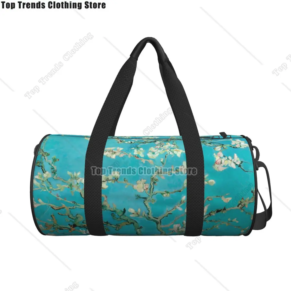 

Floral Print Gym Bag Almond Blossom Van Gogh Travel Sports Bags Men Printed with Shoes Funny Fitness Bag Weekend Handbags