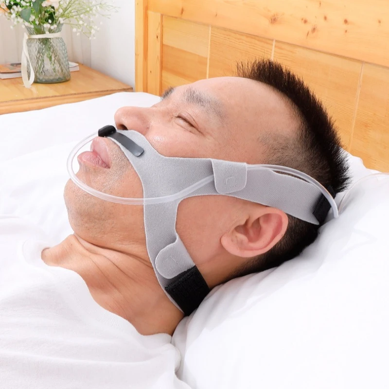 Adjustable Nasogastric Tube Fix Head Strap  Special Retainer for Bedridden Elders to Secure Feeding Tube and Oxygen Cannula