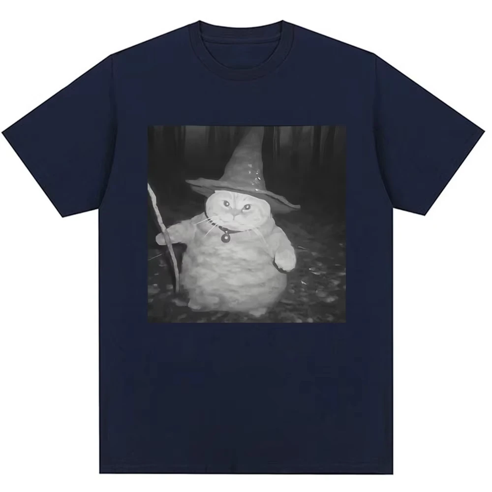 الاتجاه الفكاهة نكتة الجدة الرجال النساء قصيرة الأكمام المتضخم 100_ القطن تي شيرت تقليدي الدهون معالج القط مضحك ميمي الجرافيك تي شيرت #2