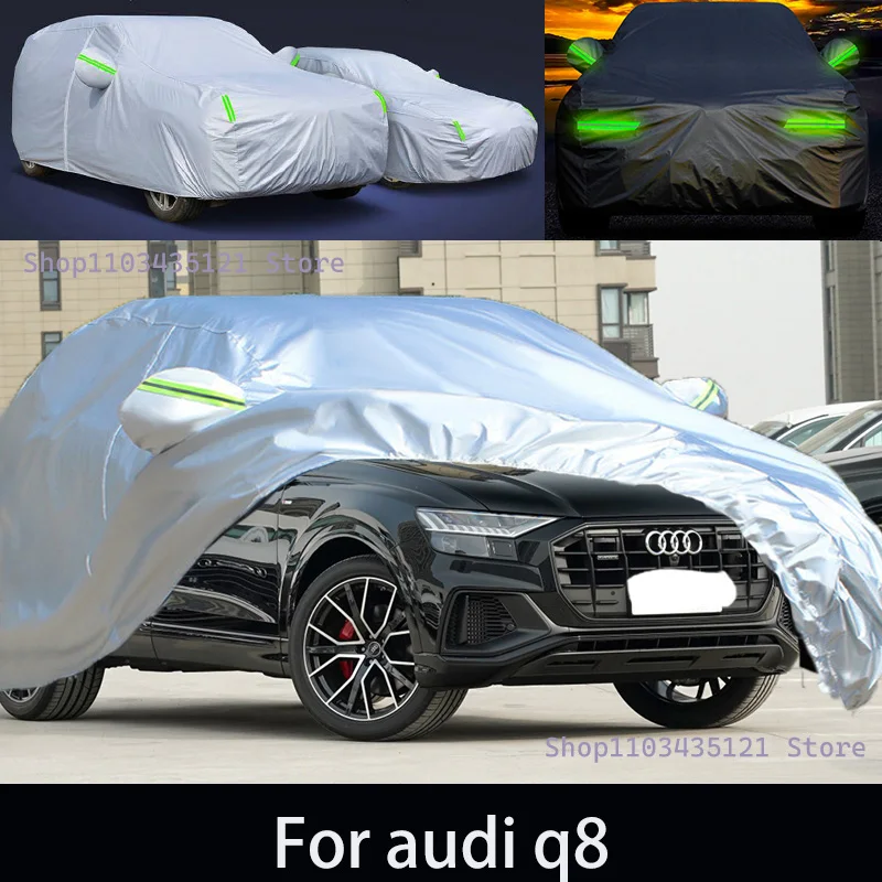 

For audi q8 Outdoor Protection Full Car Covers Snow Cover Sunshade Waterproof Dustproof Exterior Car accessories