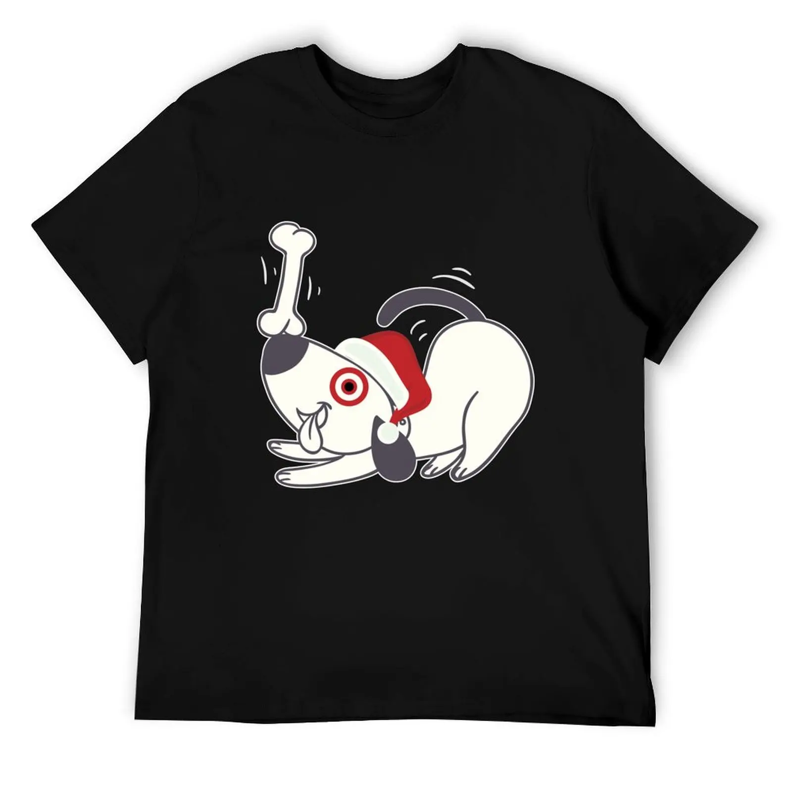 

Рождественская футболка с собакой и костью, футболки с принтами, мужские футболки из 100% хлопка, роскошные брендовые футболки, дизайнерская футболка