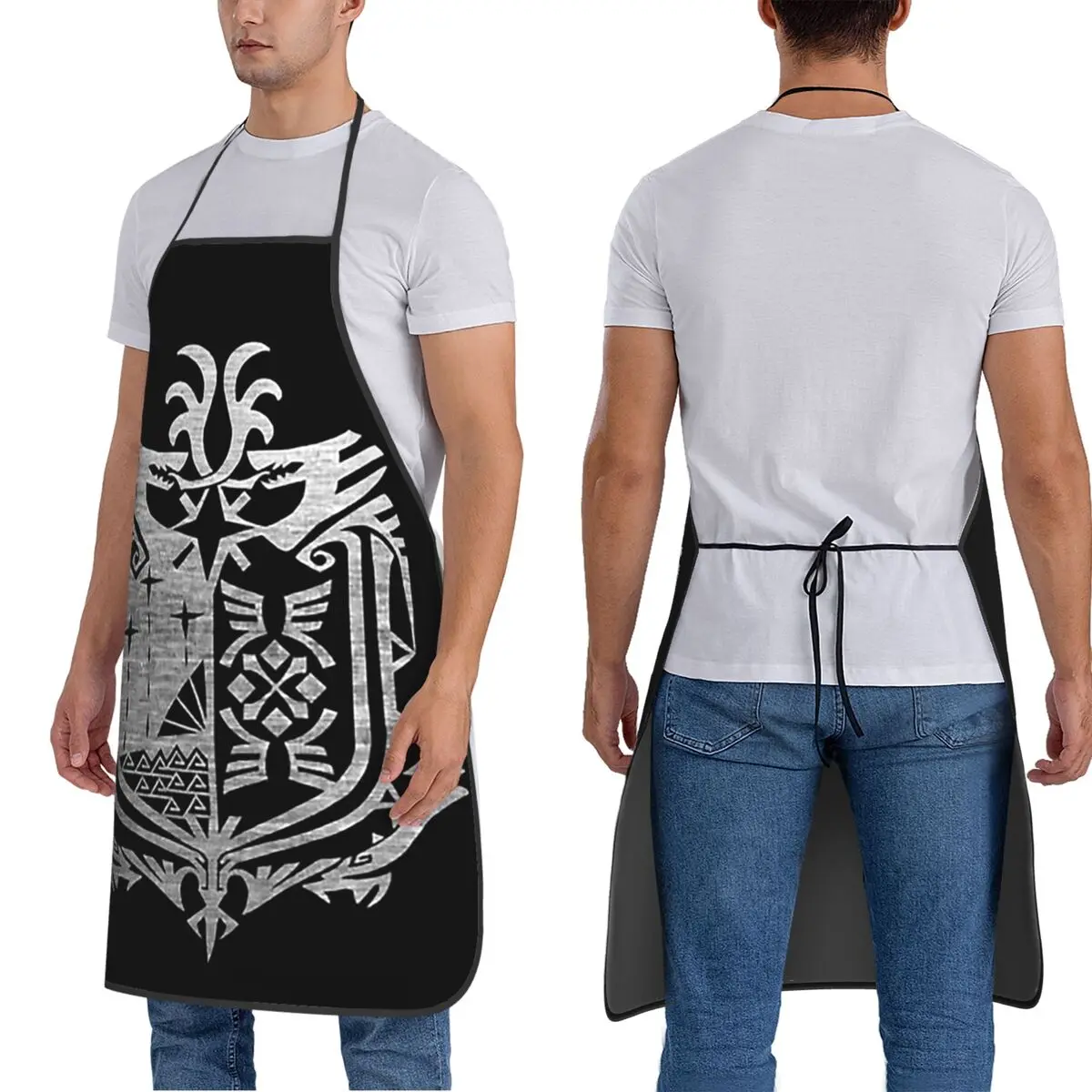 

Фартуки Monster Hunter World для шеф-повара, приготовления пищи, выпечки, нагрудник без рукавов, кухонный сарафан для уборки для женщин и мужчин, садоводства