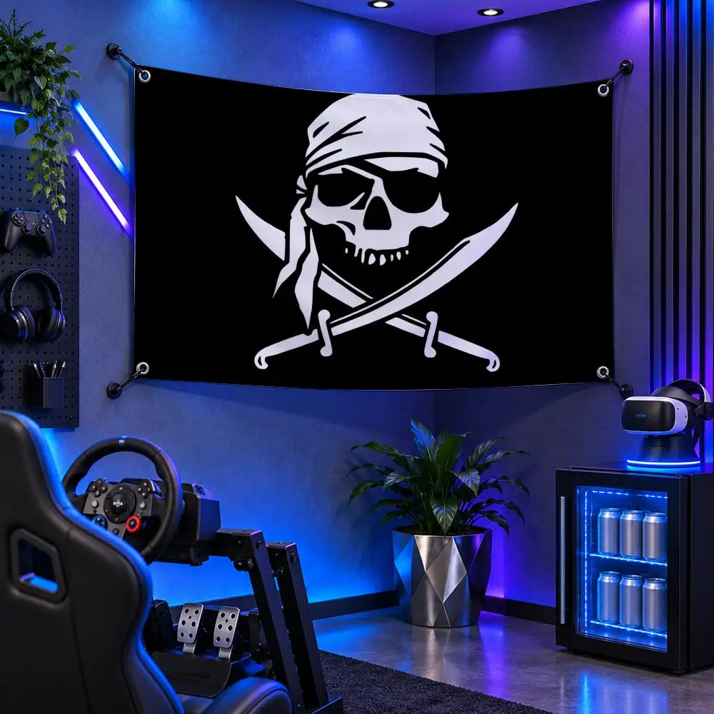 Jolly Roger Flags Tapestry Banner For Bedroom Outdoor Living Room Restaurant Bar Wall Decor Party