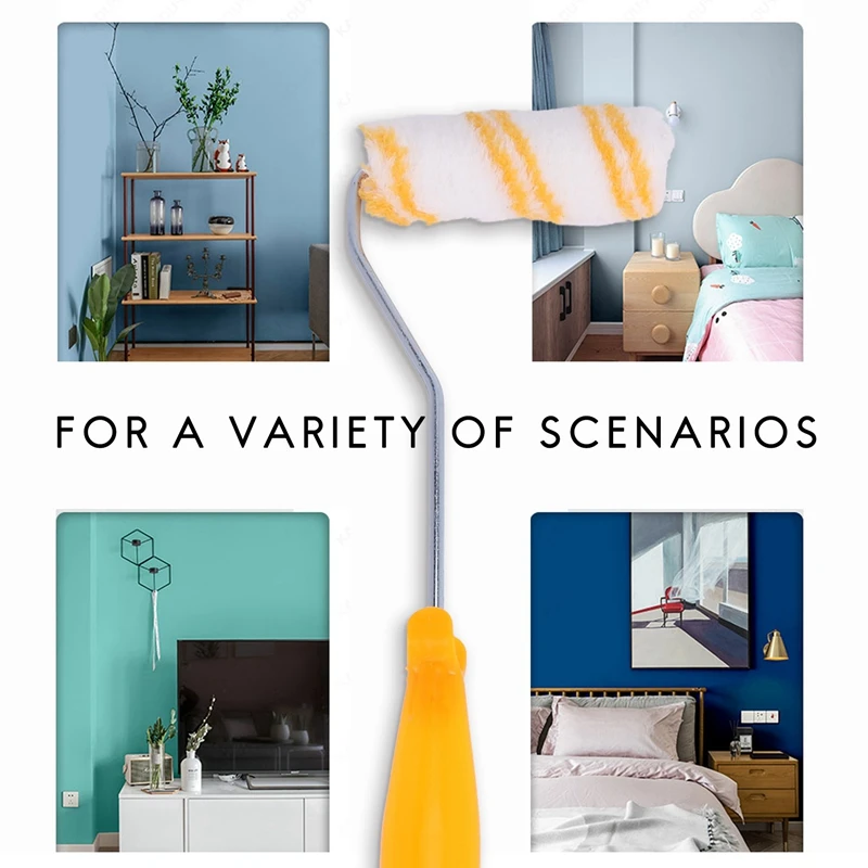 A27R-1 conjunto de 4 Polegada conjunto rolo pintura parede substituição rolo capa decoração para casa conjunto escova com rolo escova