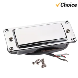 Mini Humbucker Pickup Kit Compatible with LP Electric Guitar Neck Bridge Double Coil Pick-up Chrome Plated Pickup Cartridges