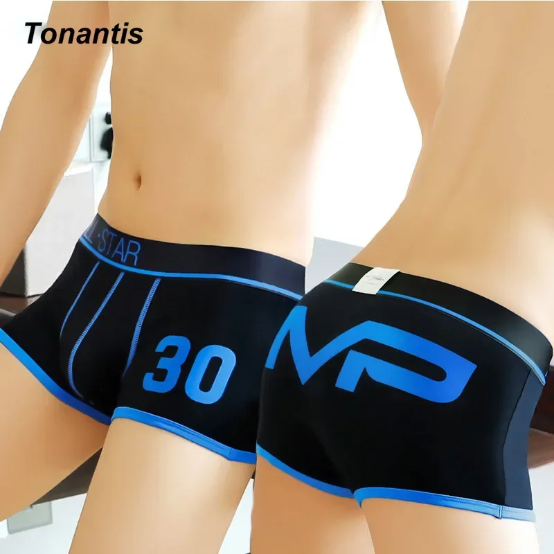 3Pcs/Set Korean Men\'s Panties Underpants Cueca Boxers Underwear Fashion Personality Cotton Breathable Homme Soft Male Shorts