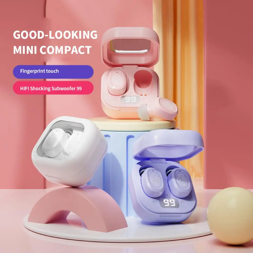 Гарнитура By18 Tws с сенсорным управлением и шумоподавлением, 5,3 басов, светодиодный дисплей для наушников