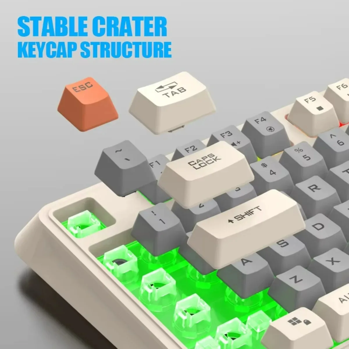 Wired Gaming Keyboard and Mouse Set USB Mechanical Feel Illuminated 94-key Keyboard for Desktop PC/Notebook Game Accessories