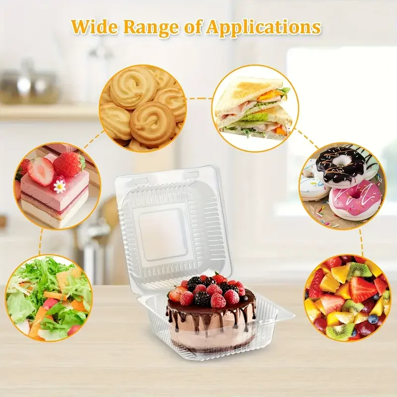 10 عبوات من صندوق كعكة الخبز للاستعمال مرة واحدة، معجنات الفاكهة، بيتزا الخبز، صندوق داخلي لحفلات أعياد الميلاد والتخييم في الهواء الطلق، صندوق تغليف المواد الغذائية السريعة