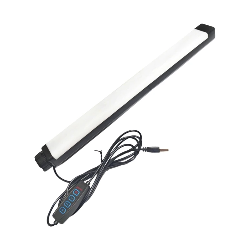USB Task Light with 10-Step Brightness, Warm, Cool and Warm White Tones, Four-Button Cord Control for Desk Tasks HX5E