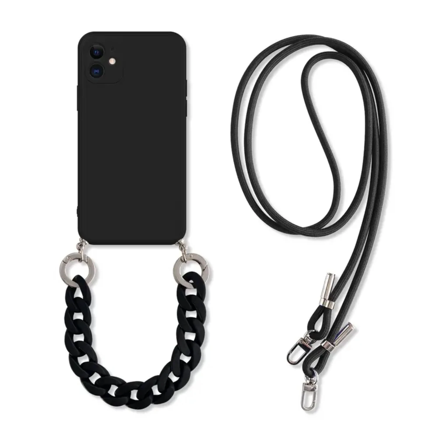 

Premium High-Quality Stylish Marble Chain Silicone Case for iPhone 14 13 12 Mini 11 Pro XS Max XR X 8 7 6S 6 Plus - Fashionable