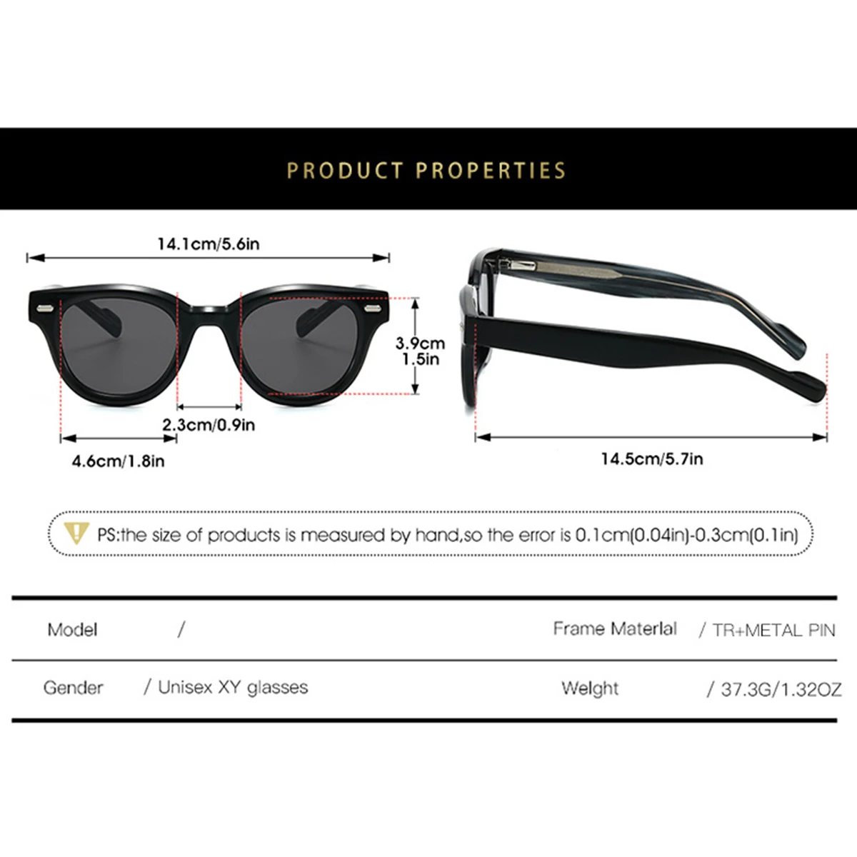Luxury Studded Sunglasses Pin Insert Detail Retro UV400 Sun Glasses for Driving Trendy Shades Oversized Eyewear for Men & Women