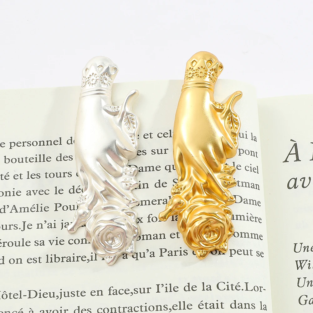 New Paper Clip Retro Lady Book Mark The Hand of Wealth Metal Bookmarks Gifts for Girl Lover Stationery Collection Gift