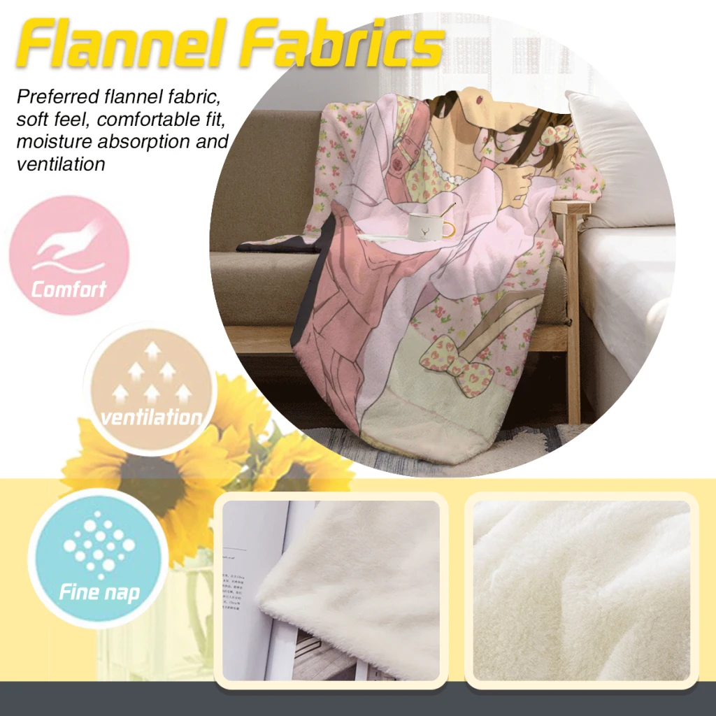 New Debut Anime Kawaii K-on! Comfortable Flanne Blanket Comforter Flannel Soft throw Blankets Warm Home and Decoration