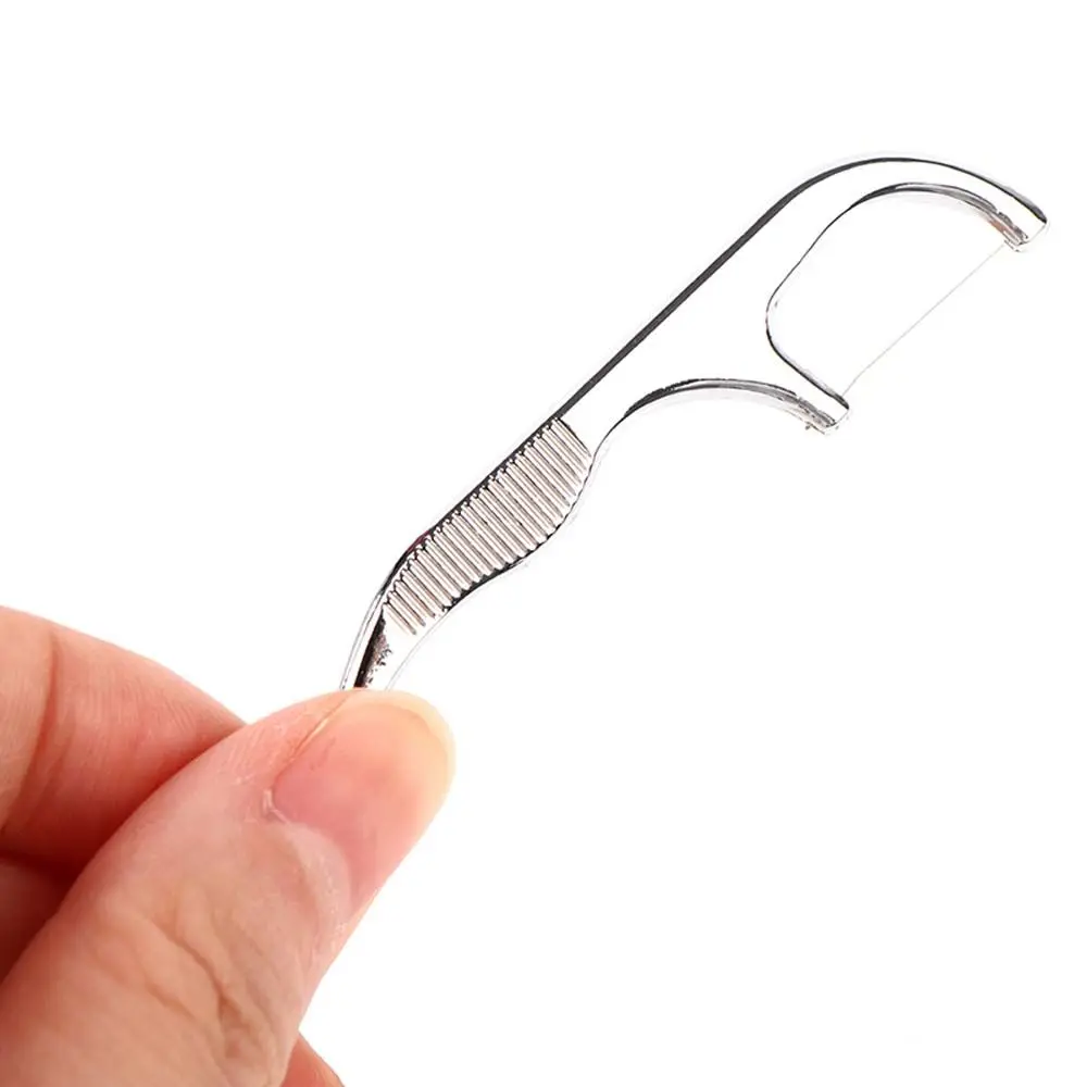 Tempat Flossing ringan, dapat dipakai ulang kebersihan mulut portabel mudah digunakan Flossing, Floss gigi, Floss Stainless Steel