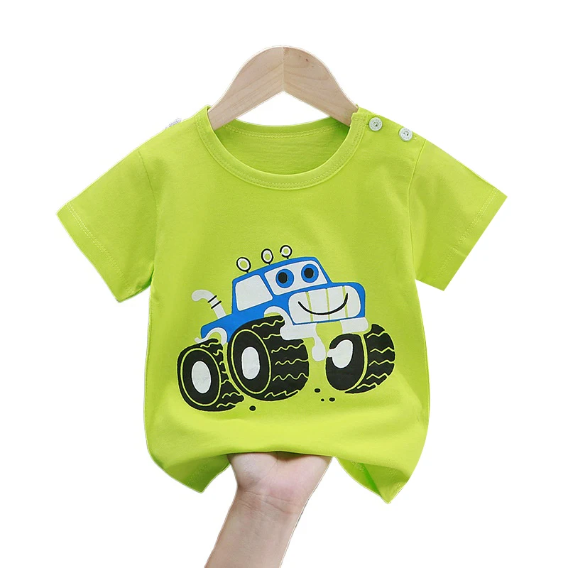 Neuankömmling T-Shirt aus reiner Baumwolle für Mädchen und Jungen, Sommer-T-Shirt für Kleinkinder, gestreiftes Kurzarm-Top Ropa de Niña