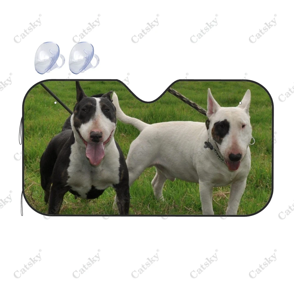 Animal Custom Bull Terrier Car Accessories Windshield Sunshade Foldable Sunvisor Protect UV Sunshade Visor Shield for SUV Cool