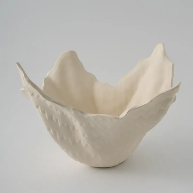 Modern Ceramic Fruit Plate Creative Light Luxury Design For Living Room Coffee Table Countertop Decor Personalized Flower Pot