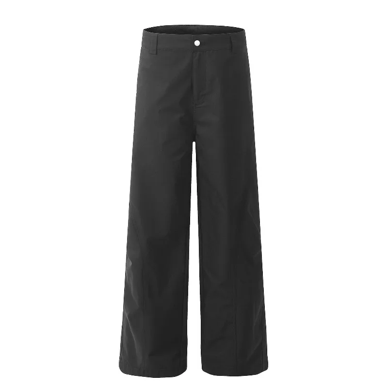 OR FL Thin Both Knees Fold American Women Cargo Trousers Retro Streetwear Brand Arc-shaped Cutting Wide Leg Paratrooper Pants