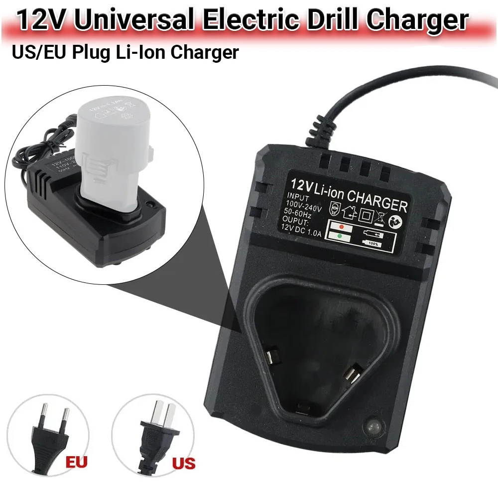 

Часть электроинструмента DC, США/ЕС, литий-ионное аккумуляторное зарядное устройство, поддержка 110-240 В, черный для электрической литиевой дрели, литиевая отвертка 12 В