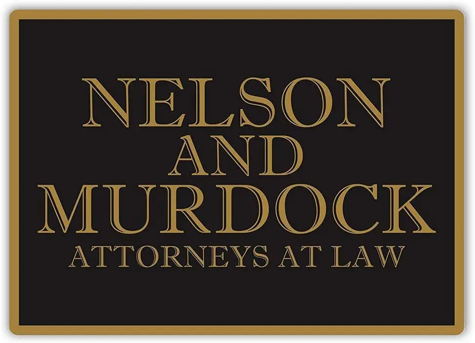 Nelson & Murdock Attorneys at Law Art Decor Tin Sign Home House Coffee Beer Drink Bar 8 x 12 Inch