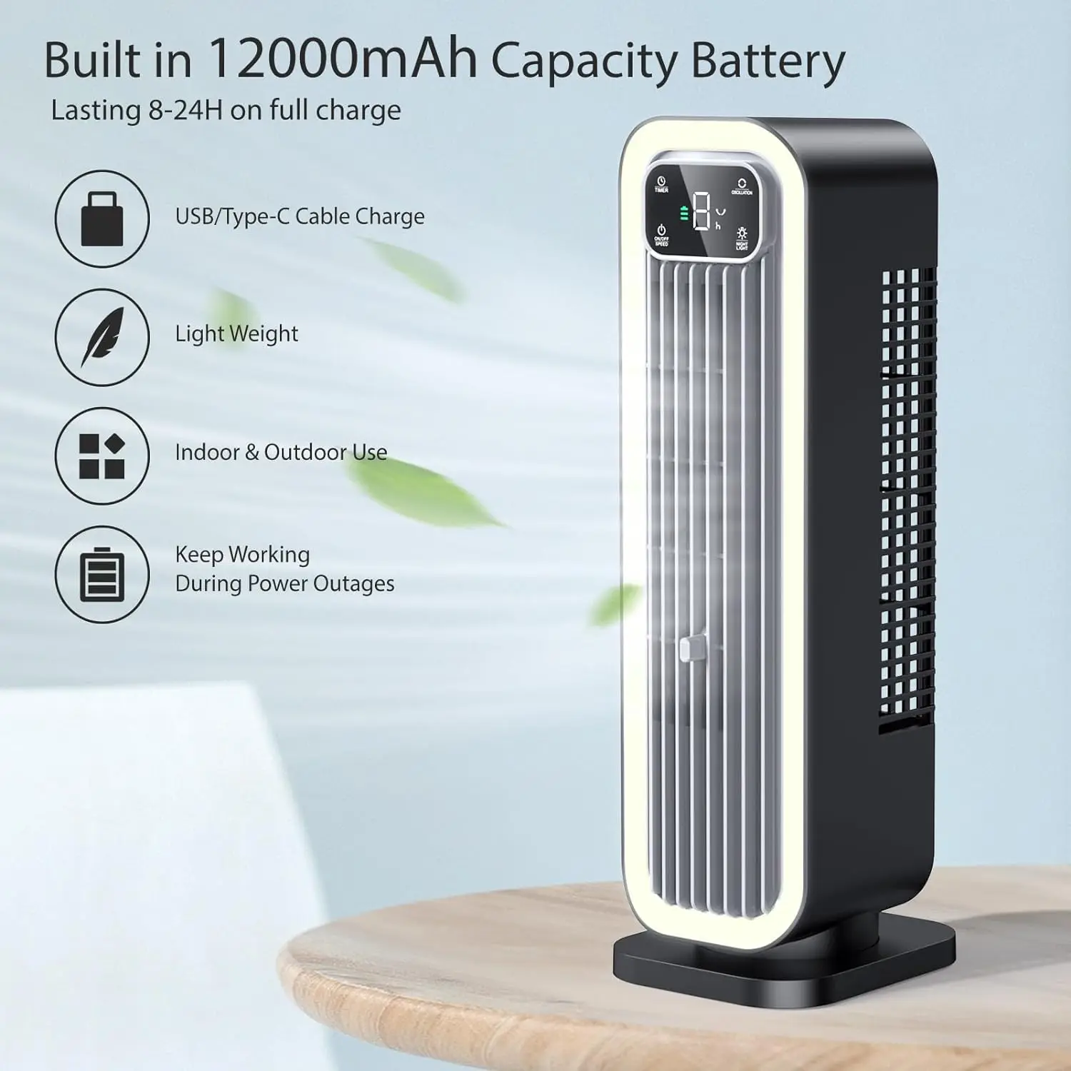 Portable Air Conditioner 12000BTU, Inverter Mini Split AC with Remote Control, 3-in-1 Cooling/Dehumidifier/Fan for Room Office