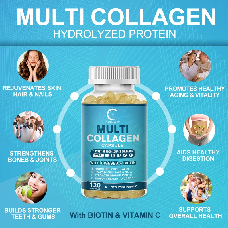 GPGP Greenpeople Hydrolyzed Collagen Capsule Brighten skin Helps Joints,Cartilage & Body Health Young Radiant Skin