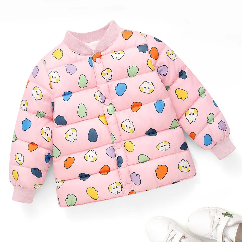 Boys Winter Thickened Warm Cotton Jacket Girls Children Baseball Cotton Coat Baby Casual Layering Top Kids Campus Sports Jacket - view 5
