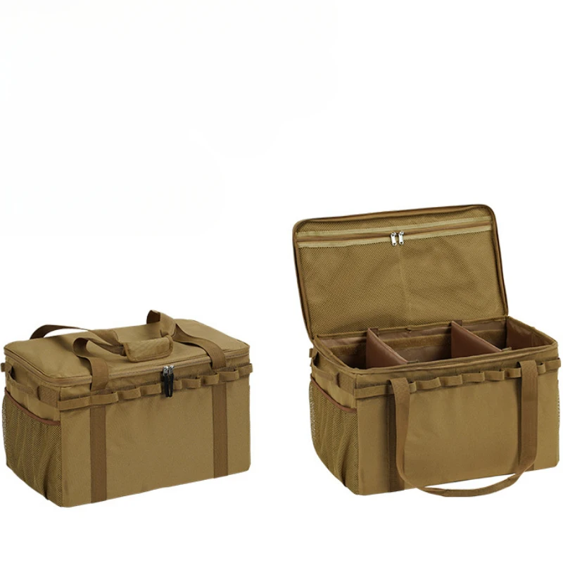 Large Zipper Camping Bag Anti-crash Stove Cookware Carrying Bag Multifunctional Durable Camping Accessories Storage Organizer