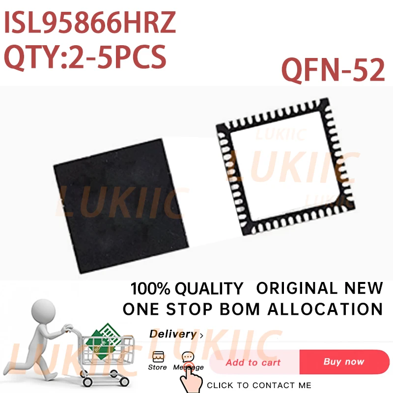 (2-5PCS) 100% New ISL95866HRZ ISL95866IRZ ISL95866 95866 QFN-52 Chipset