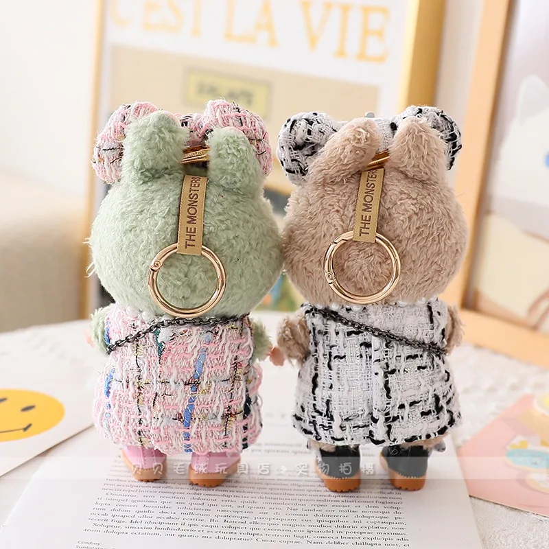 17cm Labubu Baby Clothes Vinyl Doll Pendant 1st and 2nd Gen Sitting Party Small Fragrant Style Cute Clothes Labubu Outfit