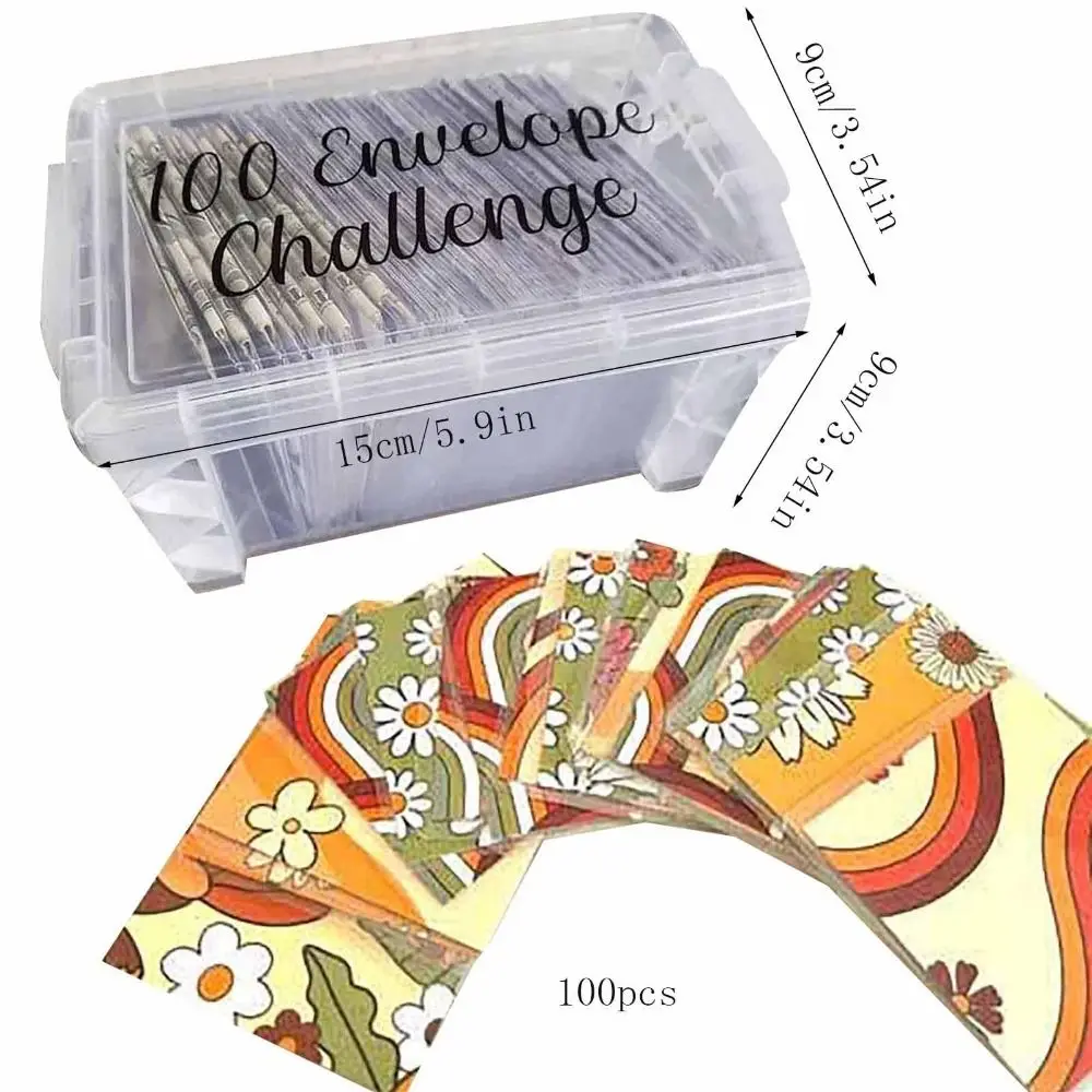 with Cash Envelopes 100 Envelope Challenge Box Set Saving Money Budgeting Planner Money Box Savings Challenges Budget Box