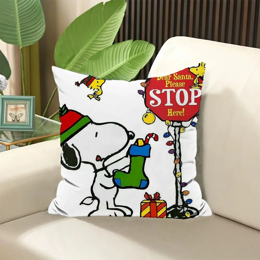 45x45 Cushions Cover Snoopy Decorative Pillows for Sofa Personalized Gift Cushion Covers Luxury Living Room Decoration Home