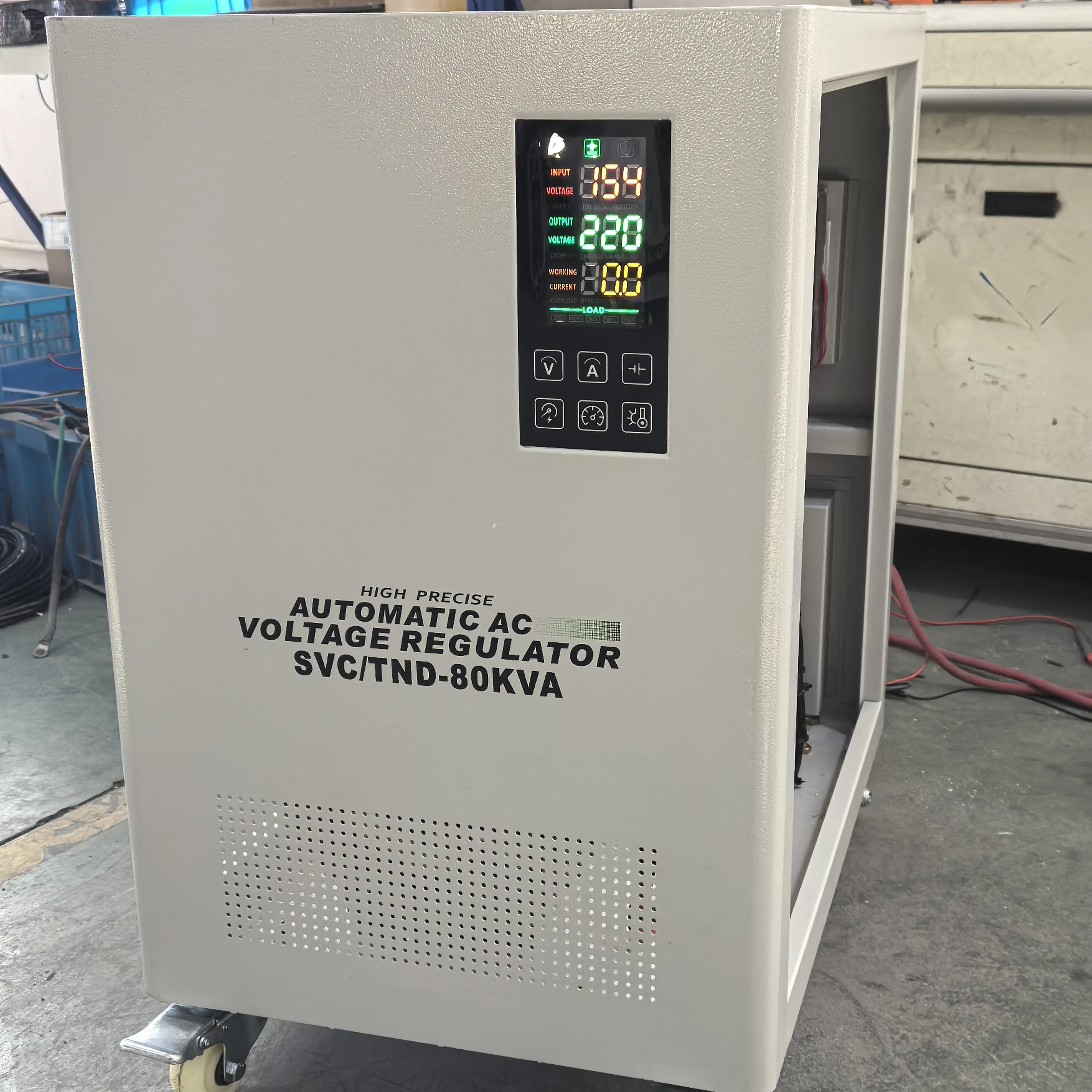 Single Phase Power Supply Voltage Stabilizer 80kva 60kva   220v Automatic Electric Voltage Stabilizer Regulator