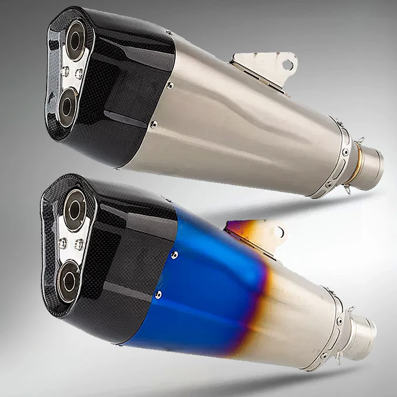 

51MM Motorcycle Exhaust Pipe AK Moto Escape carbon fiber Muffer exhaust With DB Killer For