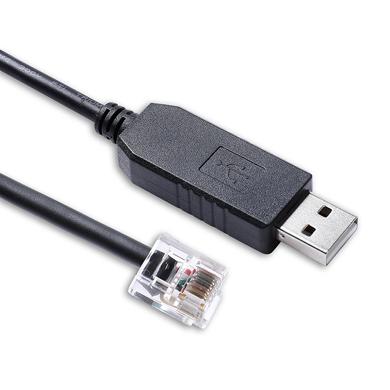 Prolific USB Serial Uart TTL to RJ12 6P6C EQMod EQDir Cable for Connecting PC to Skywatcher AZGTi Mount Hand Controller Port