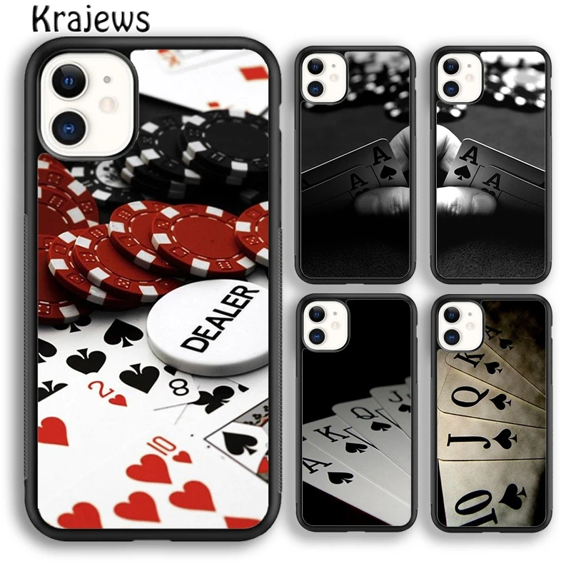 Krajews CASINO LAS VEGAS POKER Phone Case Cover For iPhone 16 15 SE2020 14 6 7 8 plus 11 12 13 pro max coque Shell Fundas