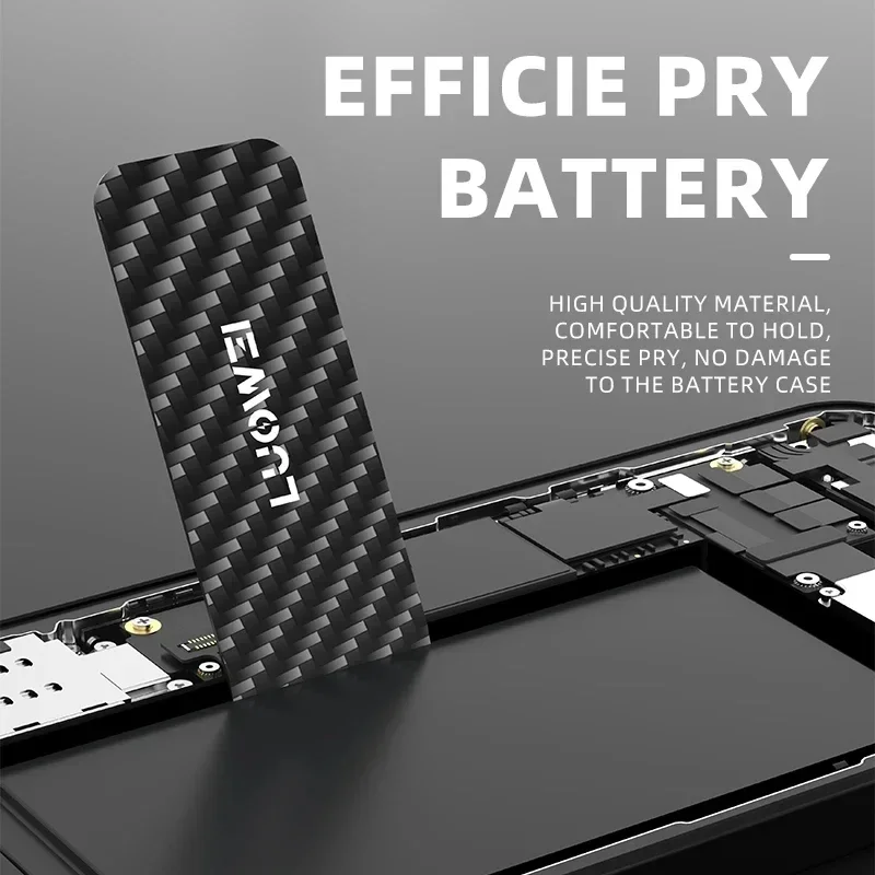 Luowei High Hardness Carbon Fiber Tin Scraper Anti Static Non Magnetic Mobile Phone Battery Cell Pry Knife Disassembly Tool