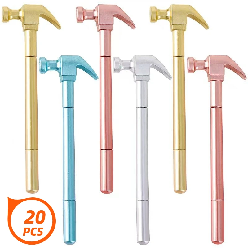 

20PCS Hammer Shape Gel Pens for Meetings Smooth Writing Promotional Pens Corporate Business Gifts School Supplies Wedding Favors