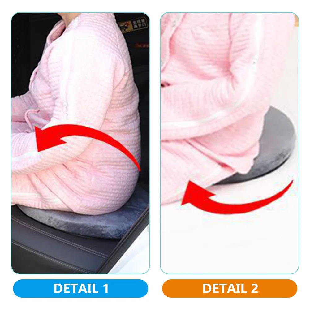 

Вращающаяся подушка для автомобильного сиденья, поворот на 360 градусов для пожилых людей с ограниченными возможностями, беременных женщин, велюровая губка, многоразовая, сухая, дышащая