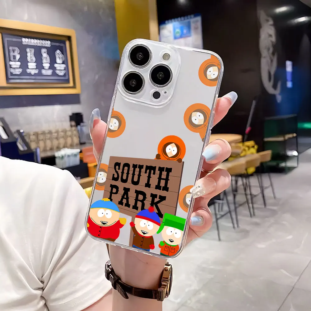 Cartoon  For Samsung Galaxy A54 A73 A72 A71 S23 S22 Ultra Shockproof Transparent soft Ultra Thin Phone Case S-South Park