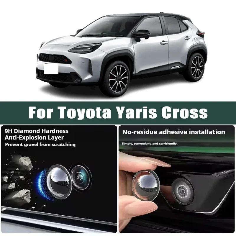 

Car Camera Lens Protector 2PCS Rear View Backup Camera Cover Camera Protection Anti Scratch Waterproof For Toyota Yaris Cross