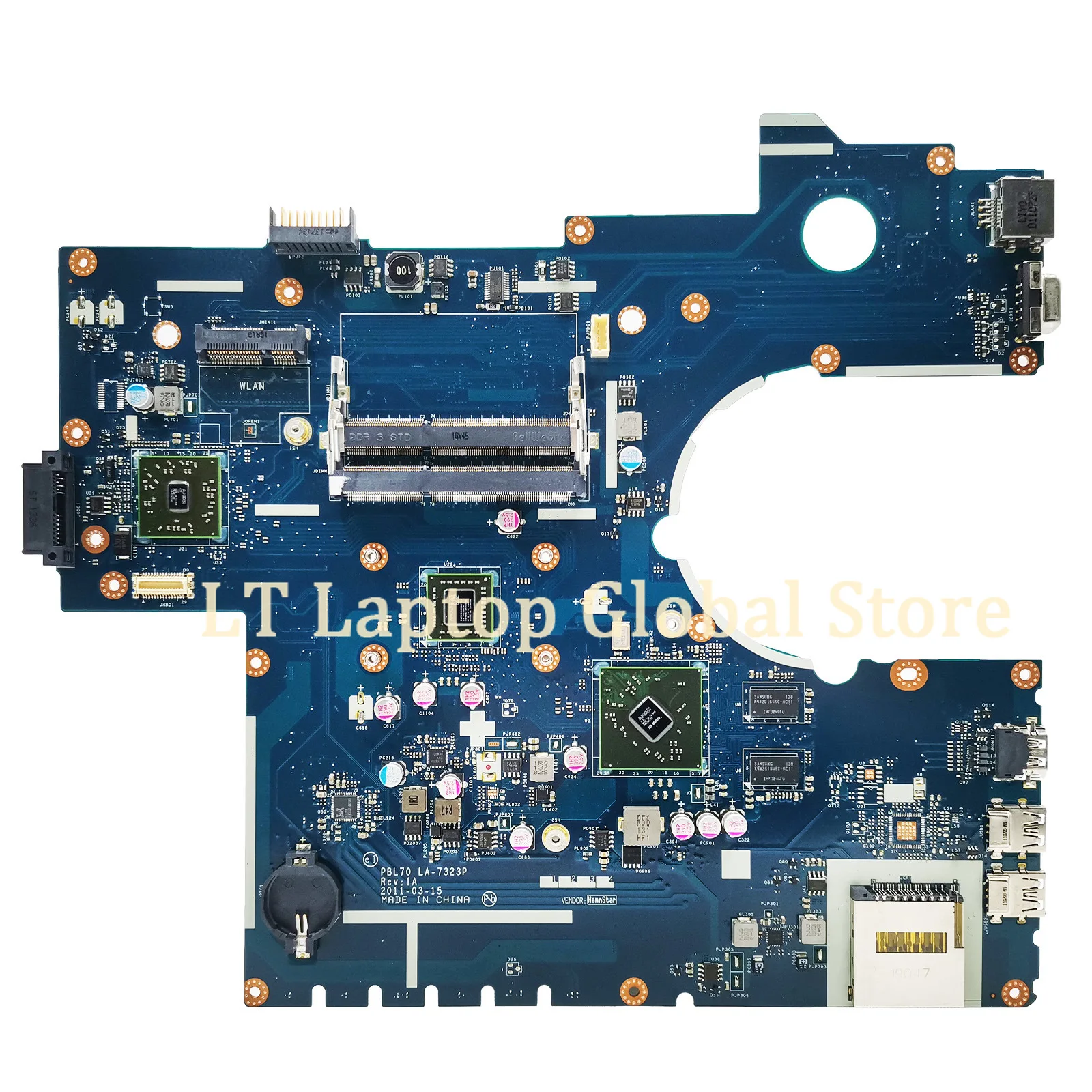 Lt mainboard für asus k73b k73br laptop motherboard hd7470m 1g mit amd cpu pbl70 LA-7323P getestet funktioniert