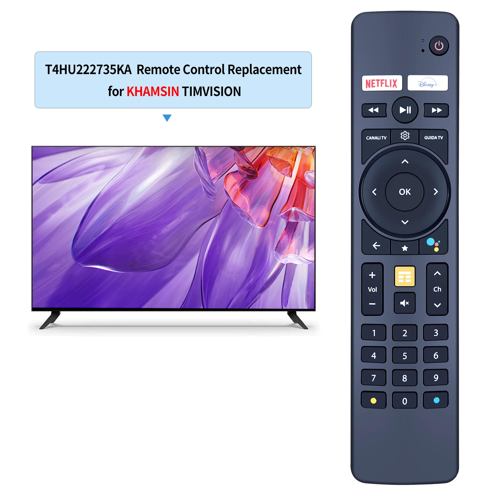 New Remote Control For KHAMSIN T4HU2227/35KA M4 TIMVISION